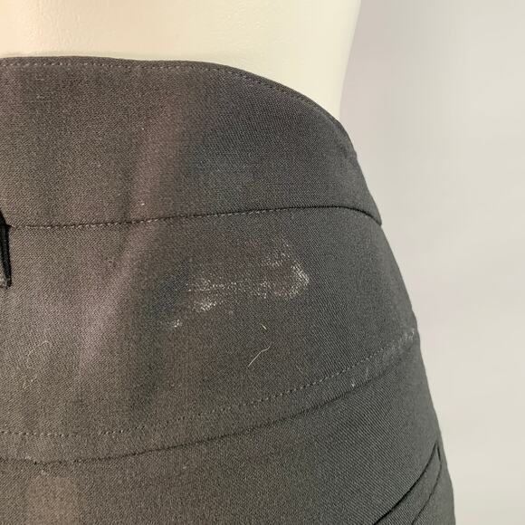 ANN DEMEULEMEESTER Size 8 Black Rayon Blend Flat Front Layered Dress Pants - Picture 4 of 7